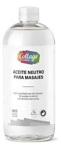 COLLAGE ACEITE  P/MASAJES NEUTRO 500CC