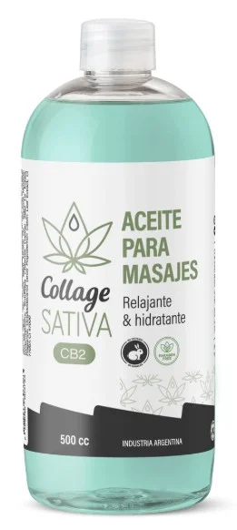 COLLAGE ACEITE MASAJES SATIVA 500CC
