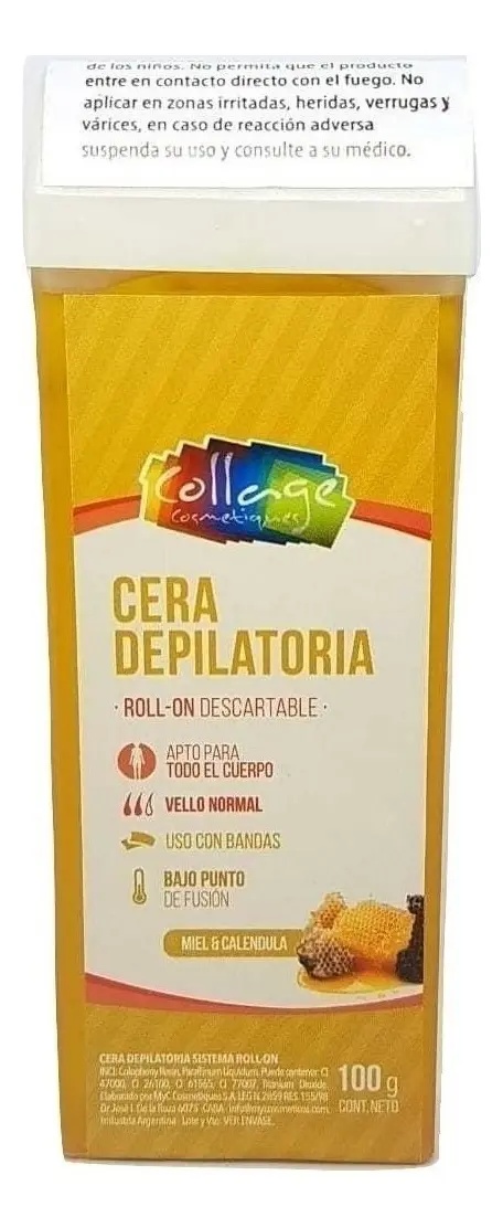 COLLAGE CERA DEP ROLL ON C/CABEZAL MIEL Y CAL X 100GR 