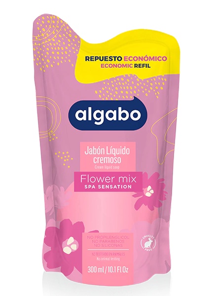ALGABO JABON LIQ FLOWER MIX D/P X300ML