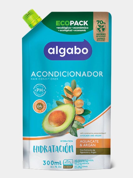 ALGABO ACOND AGUACATE ARGAN D/P X300ML (HIDRATACION)